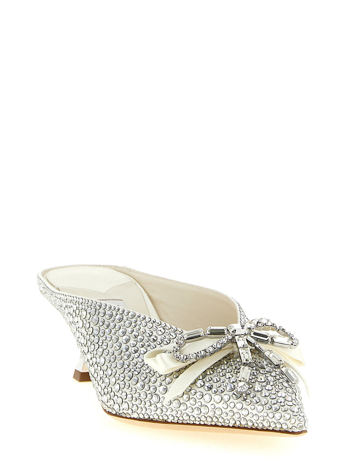 Jimmy Choo 50% tencel heel in silver — view 2