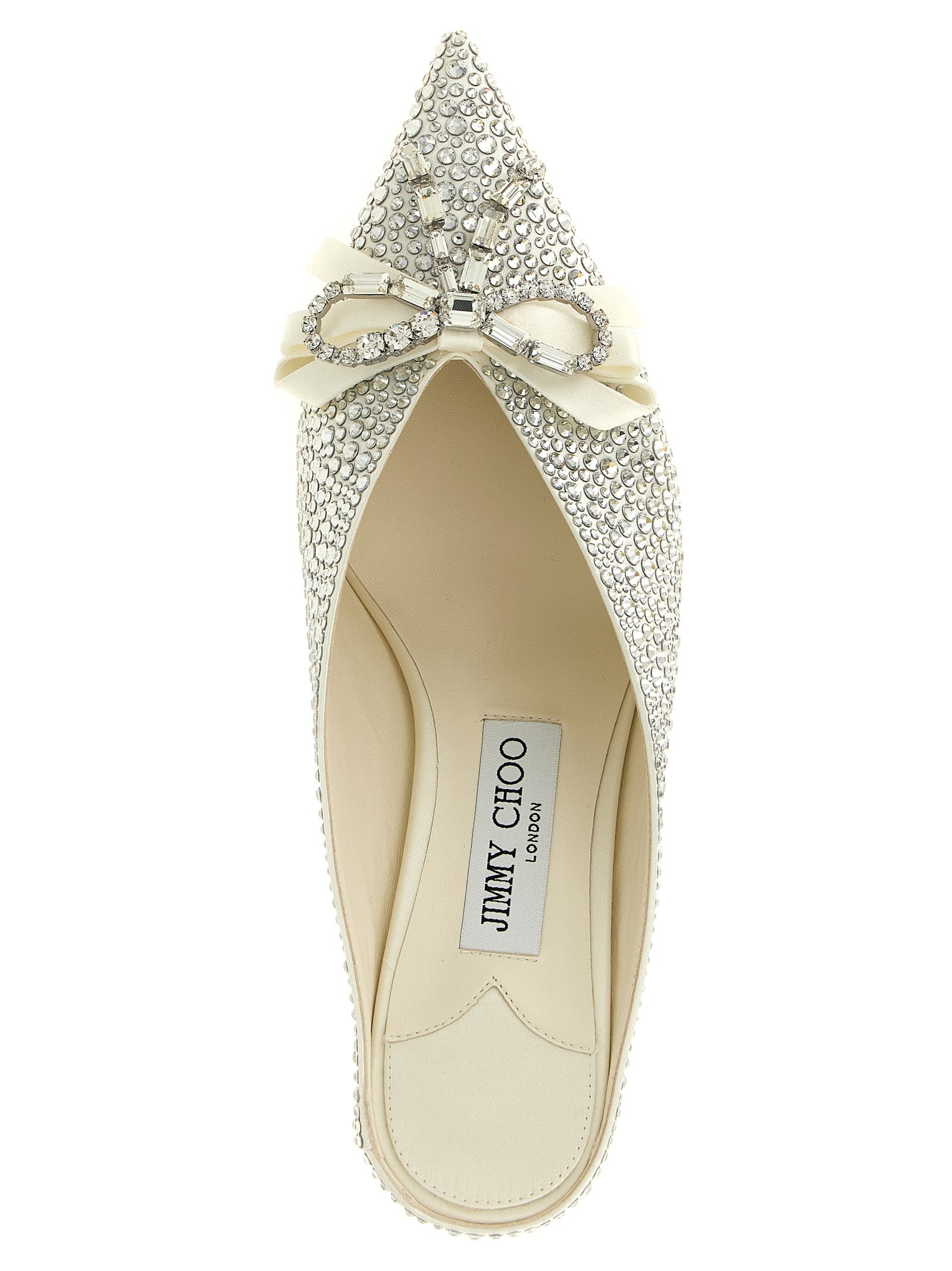 Jimmy Choo 50% tencel heel in silver — view 4