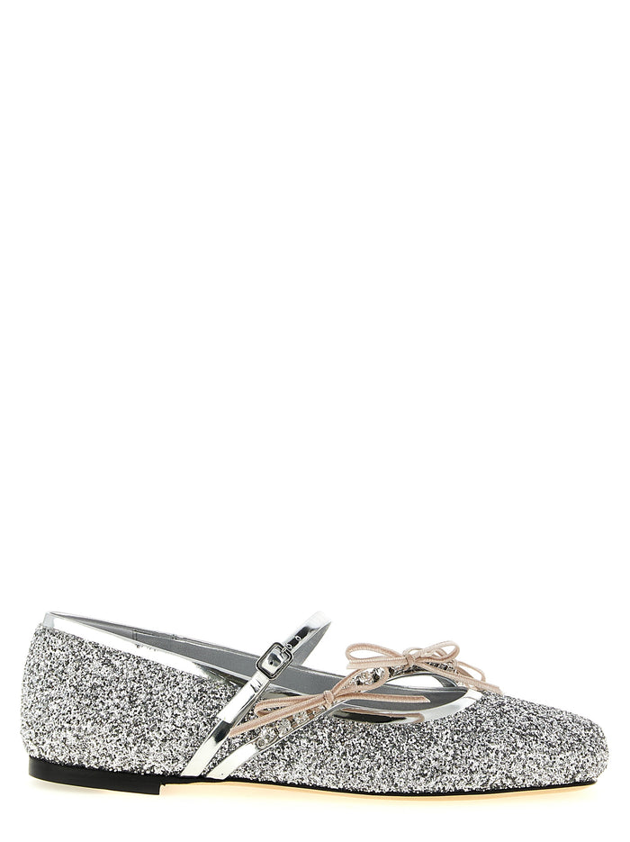 Jimmy Choo Fabric ballet flat in silver
