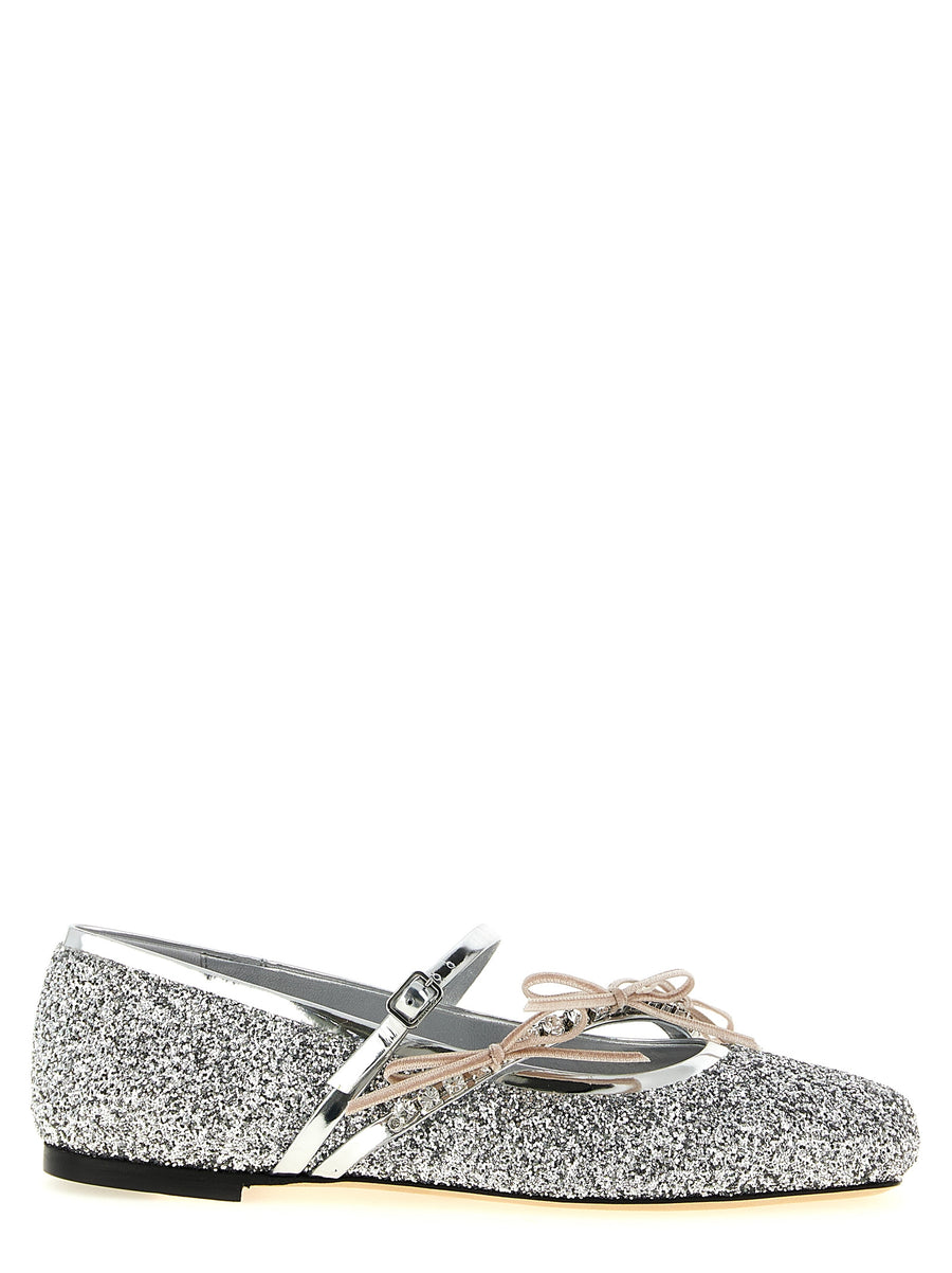 Jimmy Choo Fabric ballet flat in silver