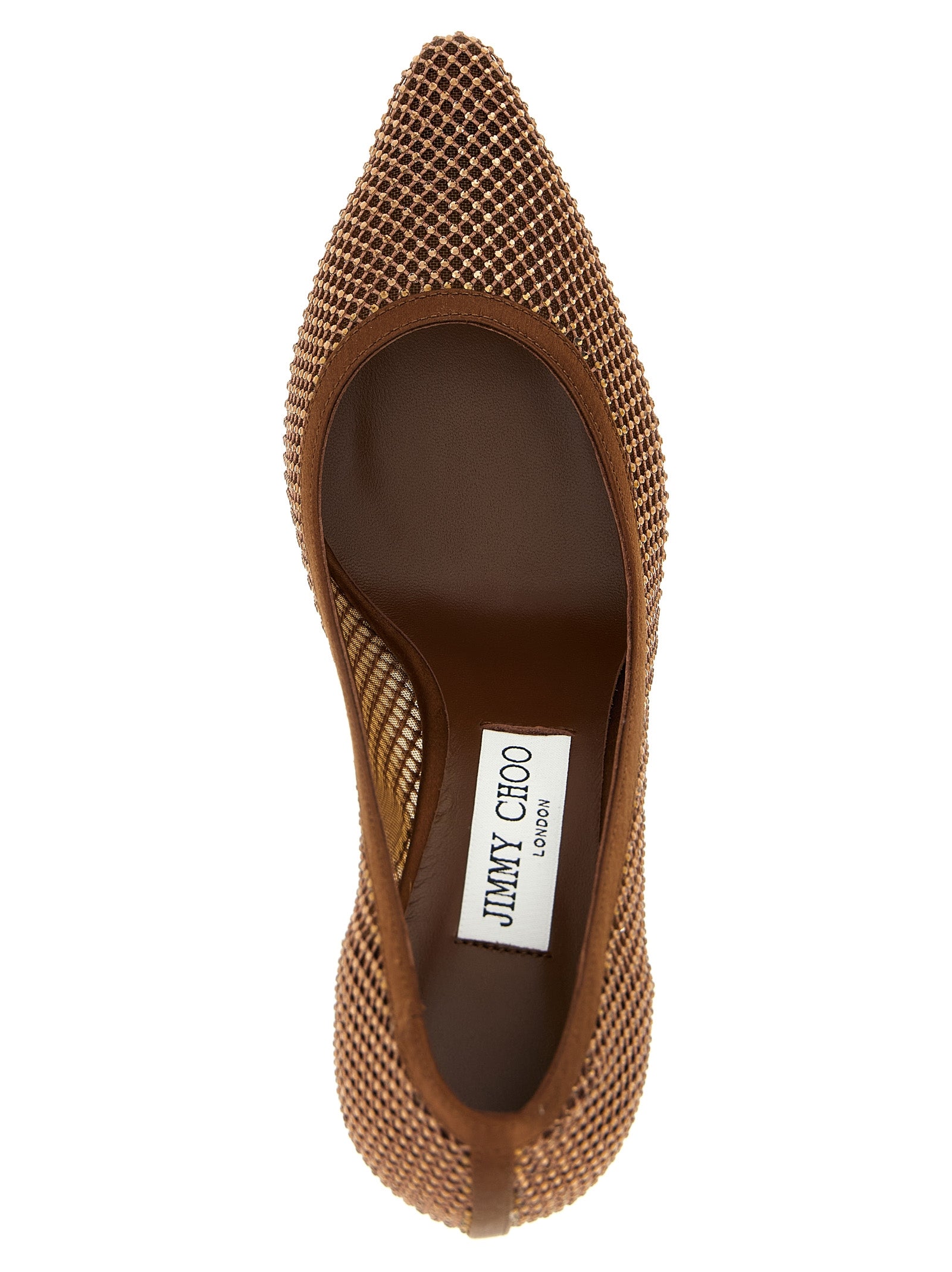 Jimmy Choo 80% textile pump in brown — view 4