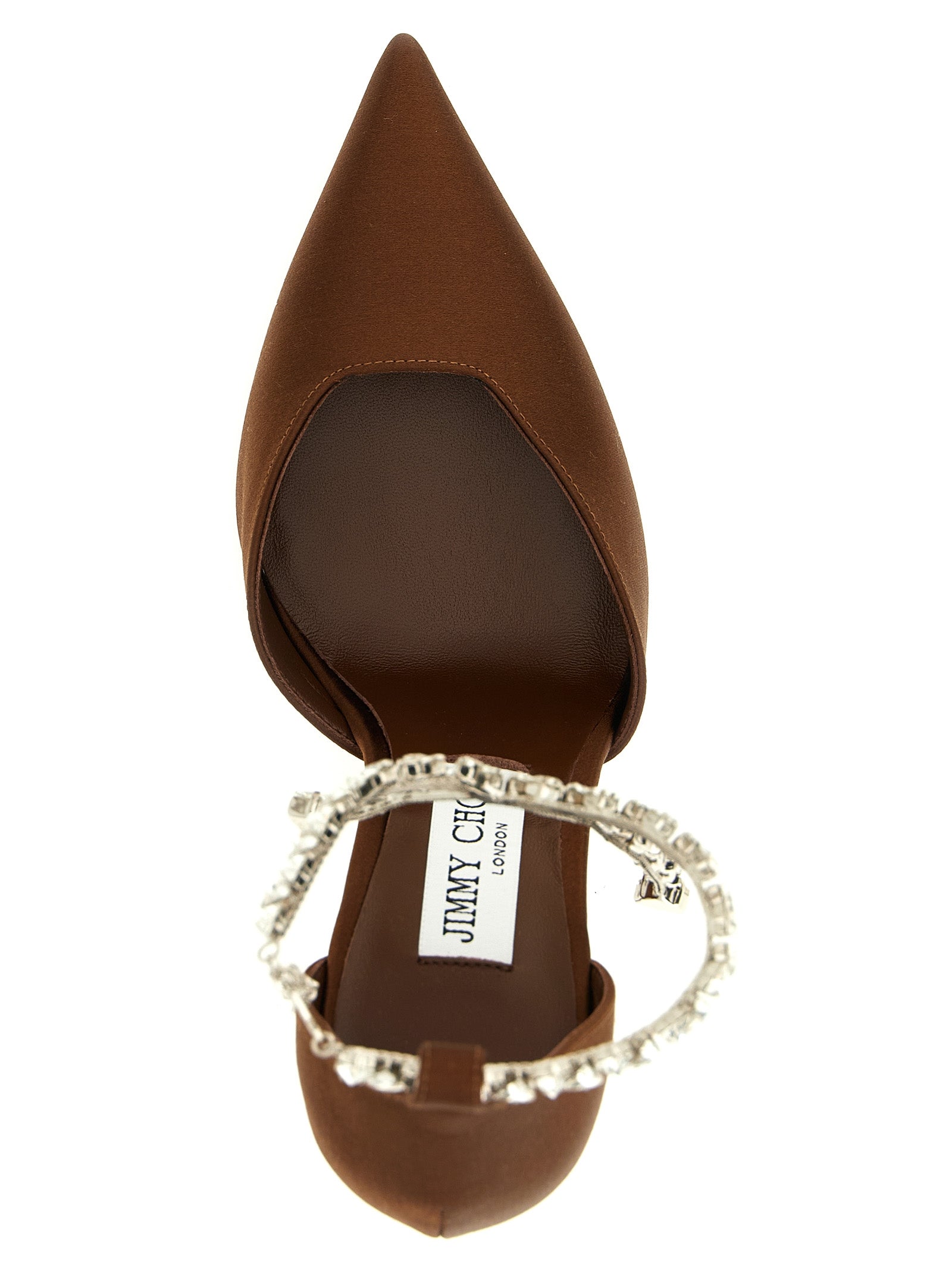 Jimmy Choo 62% texturized fabric pump in brown — view 4