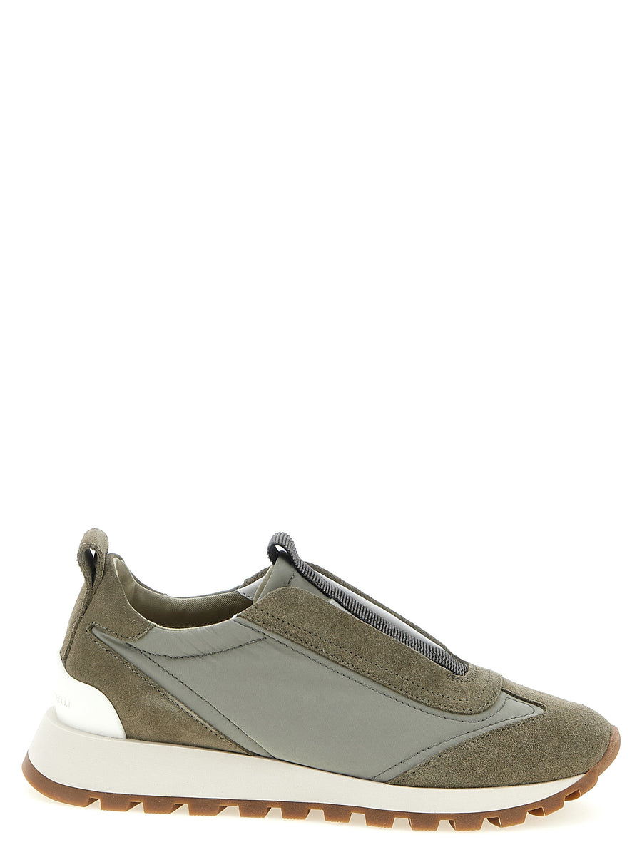 Brunello Cucinelli 70% polyester sneaker in green