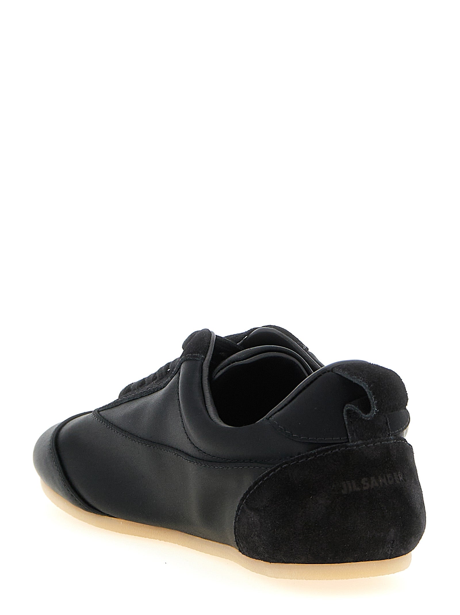Jil Sander 44% cotton sneaker in black — view 3
