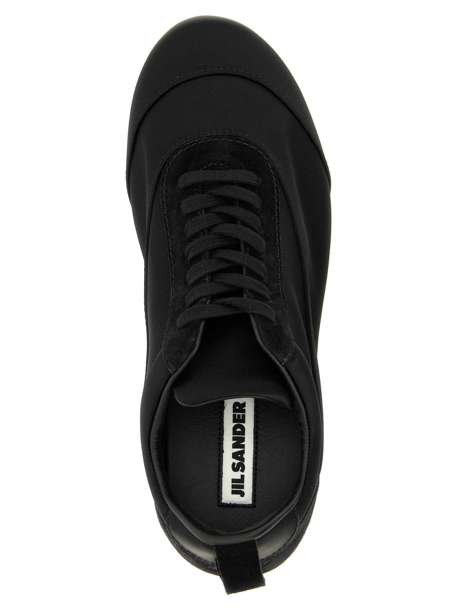 Jil Sander 44% cotton sneaker in black — view 4
