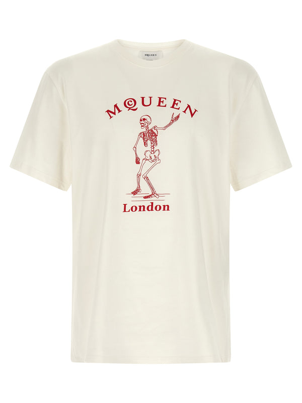 Alexander McQueen 100% cotton t-shirt in cream