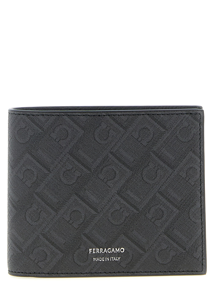 Ferragamo 64% polyurethane wallet in black
