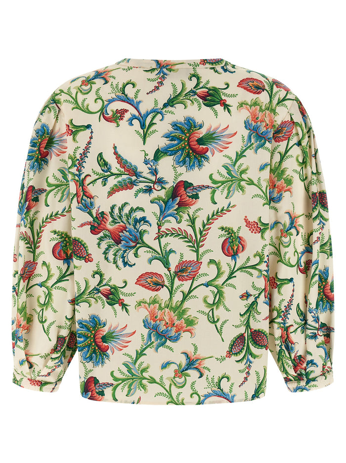 Etro 100% cotton blouse in cream — view 2