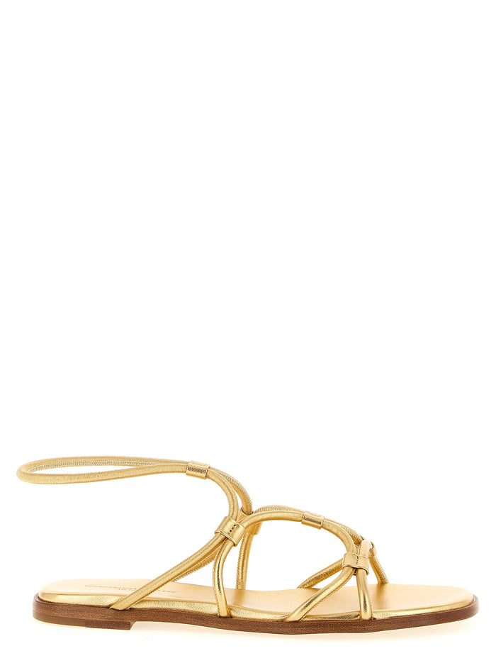 Gianvito Rossi 100% Lamb Leather sandal in gold