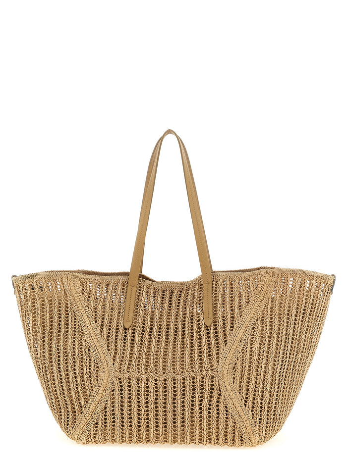 Beige Polyamide Shoulder Bag