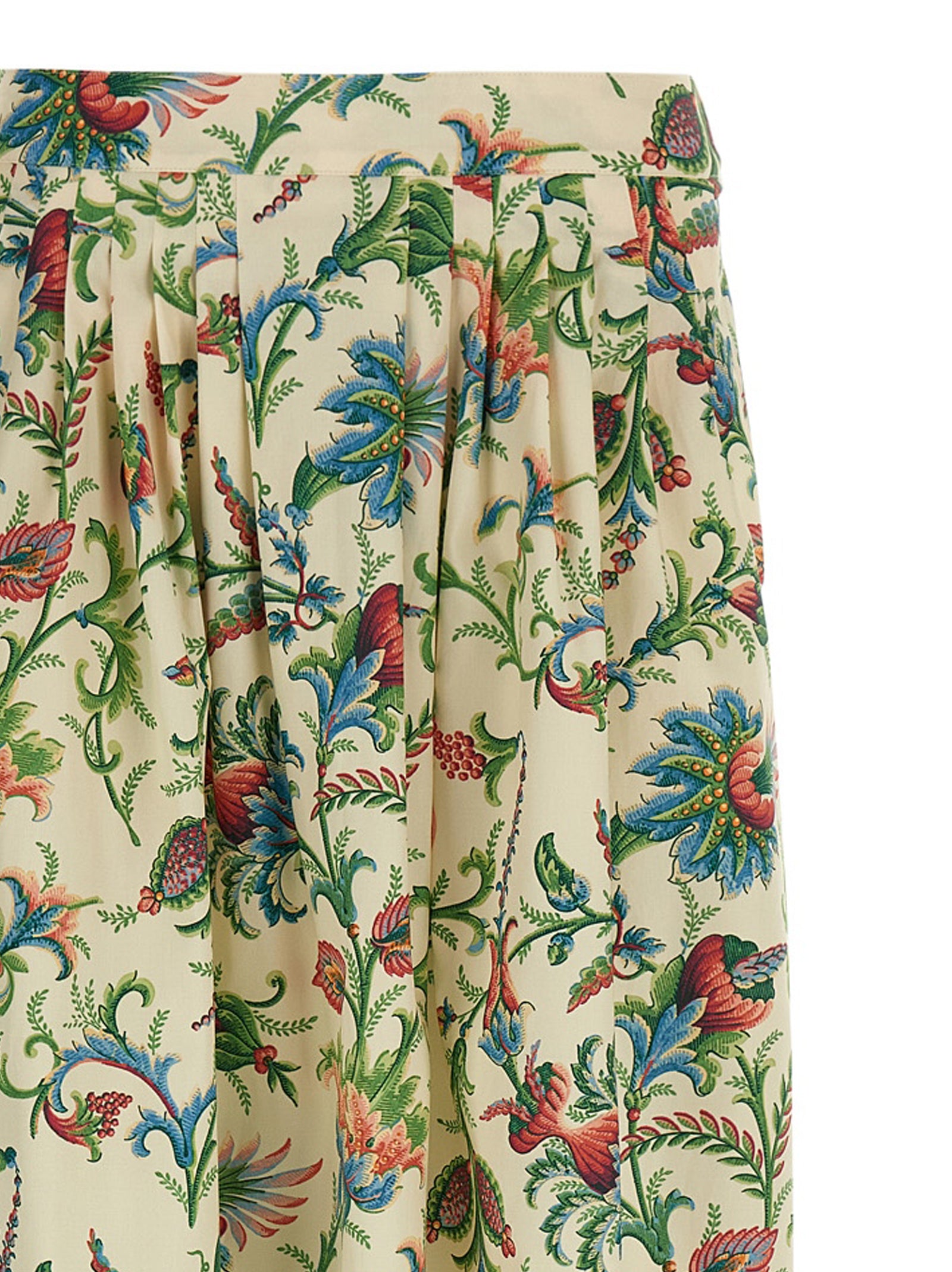Etro 100% cotton poplin skirt in multicolor — view 3