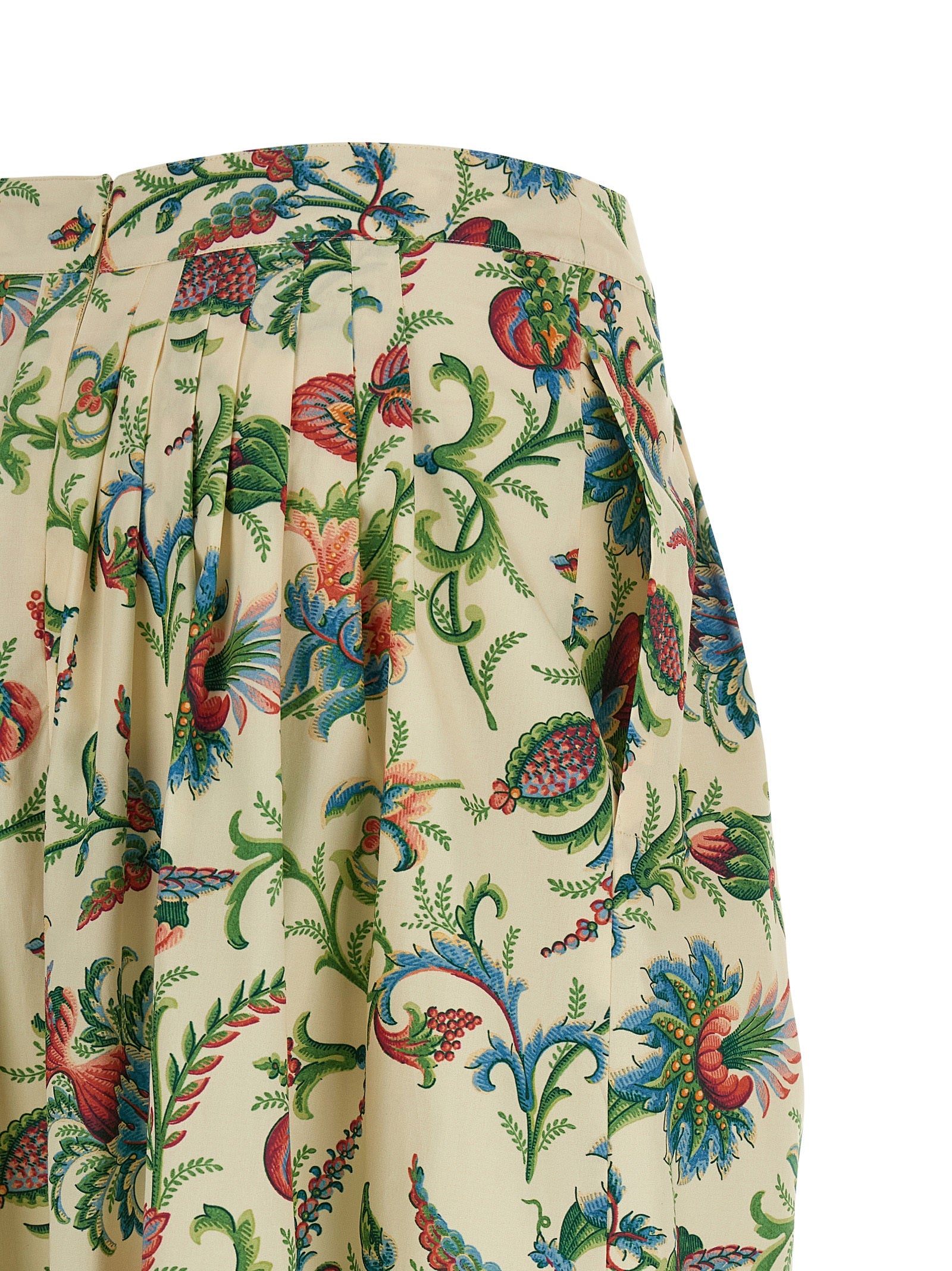 Etro 100% cotton poplin skirt in multicolor — view 4