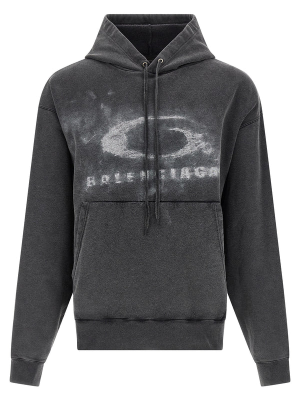 Balenciaga 100% cotton hoodie in gray