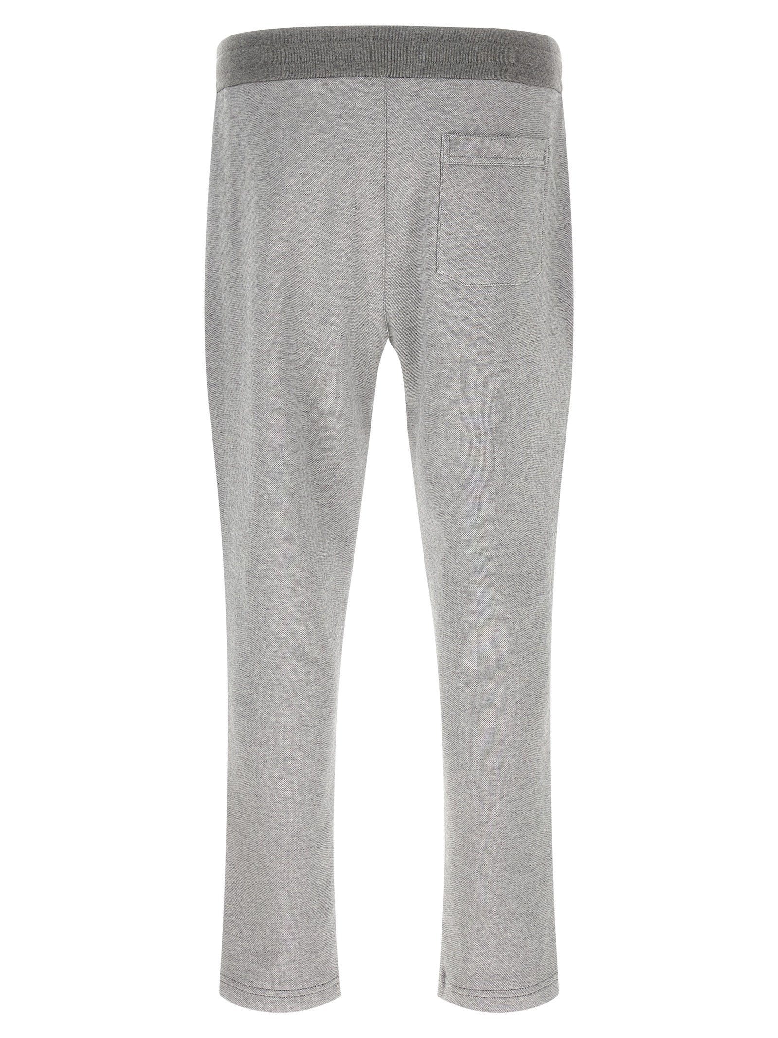 Brioni 93% Cotton joggers in gray — view 2