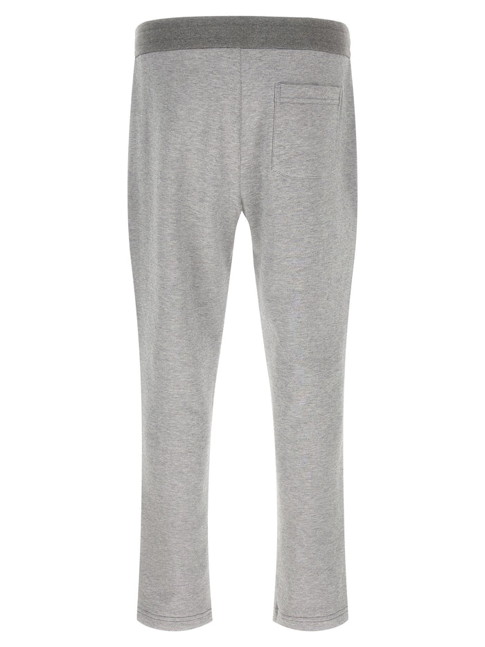 Brioni 93% Cotton joggers in gray — view 2