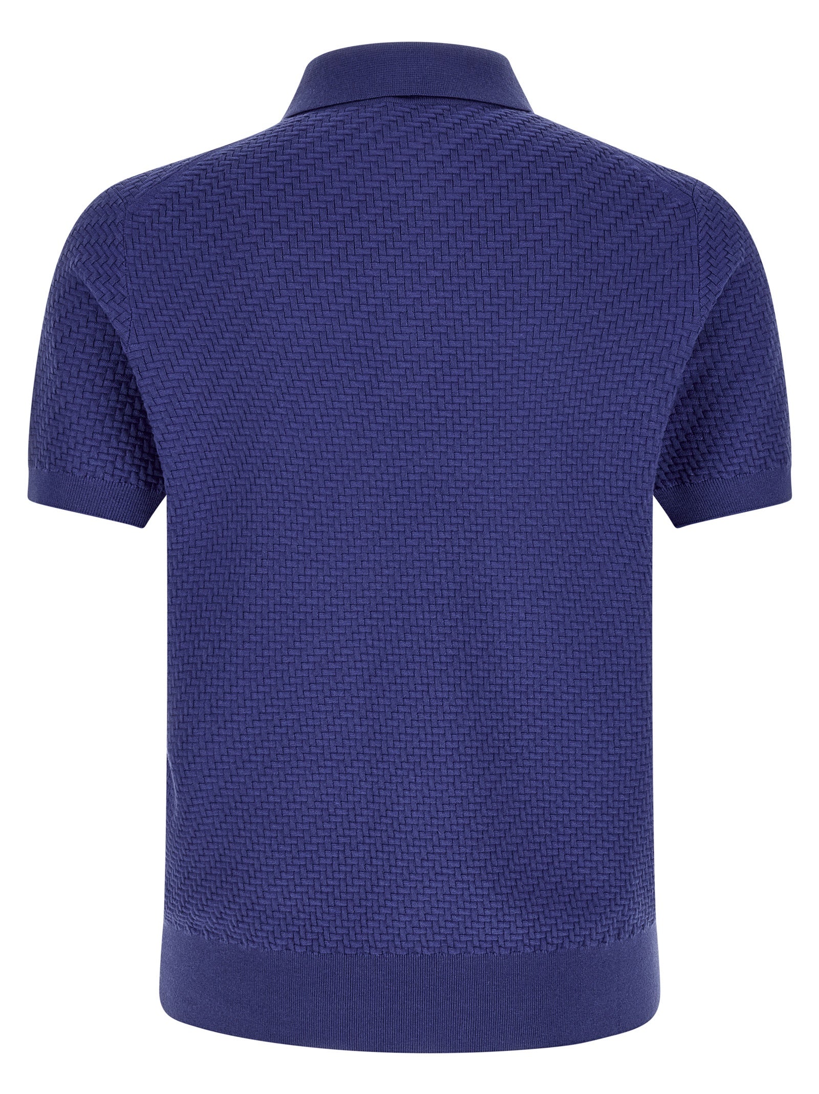 Brioni 57% cotton polo shirt in blue — view 2