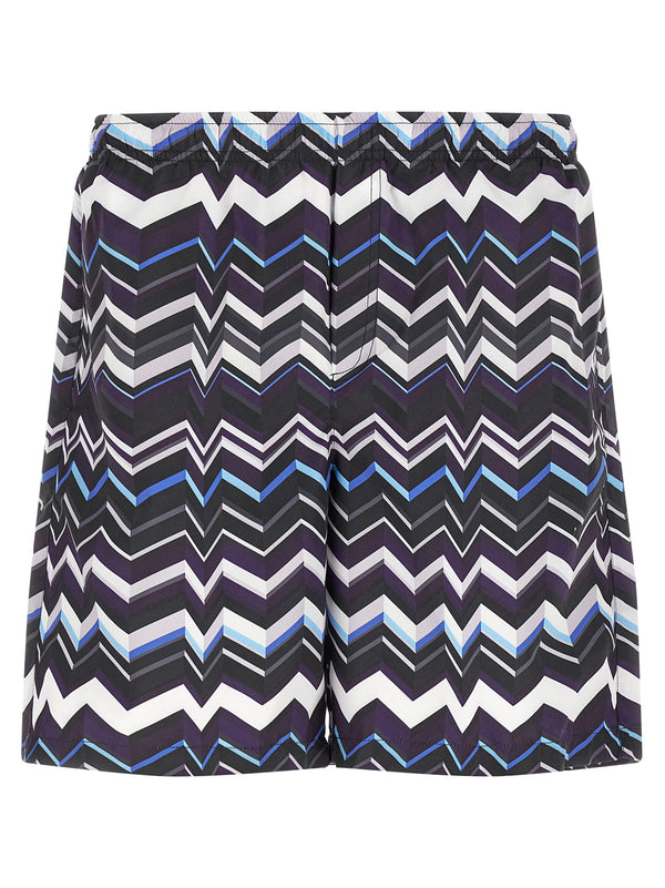 Missoni 100% polyester swim shorts in multicolor