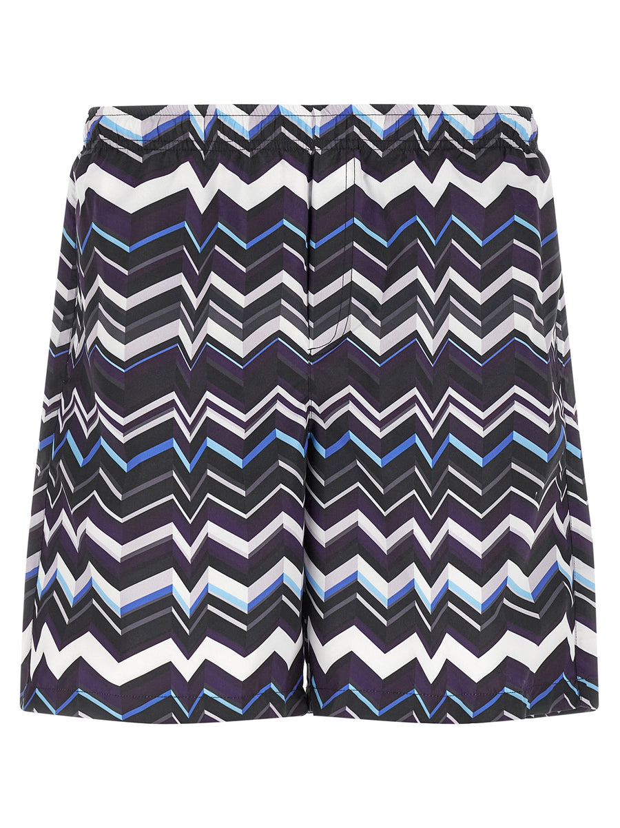 Missoni 100% polyester swim shorts in multicolor