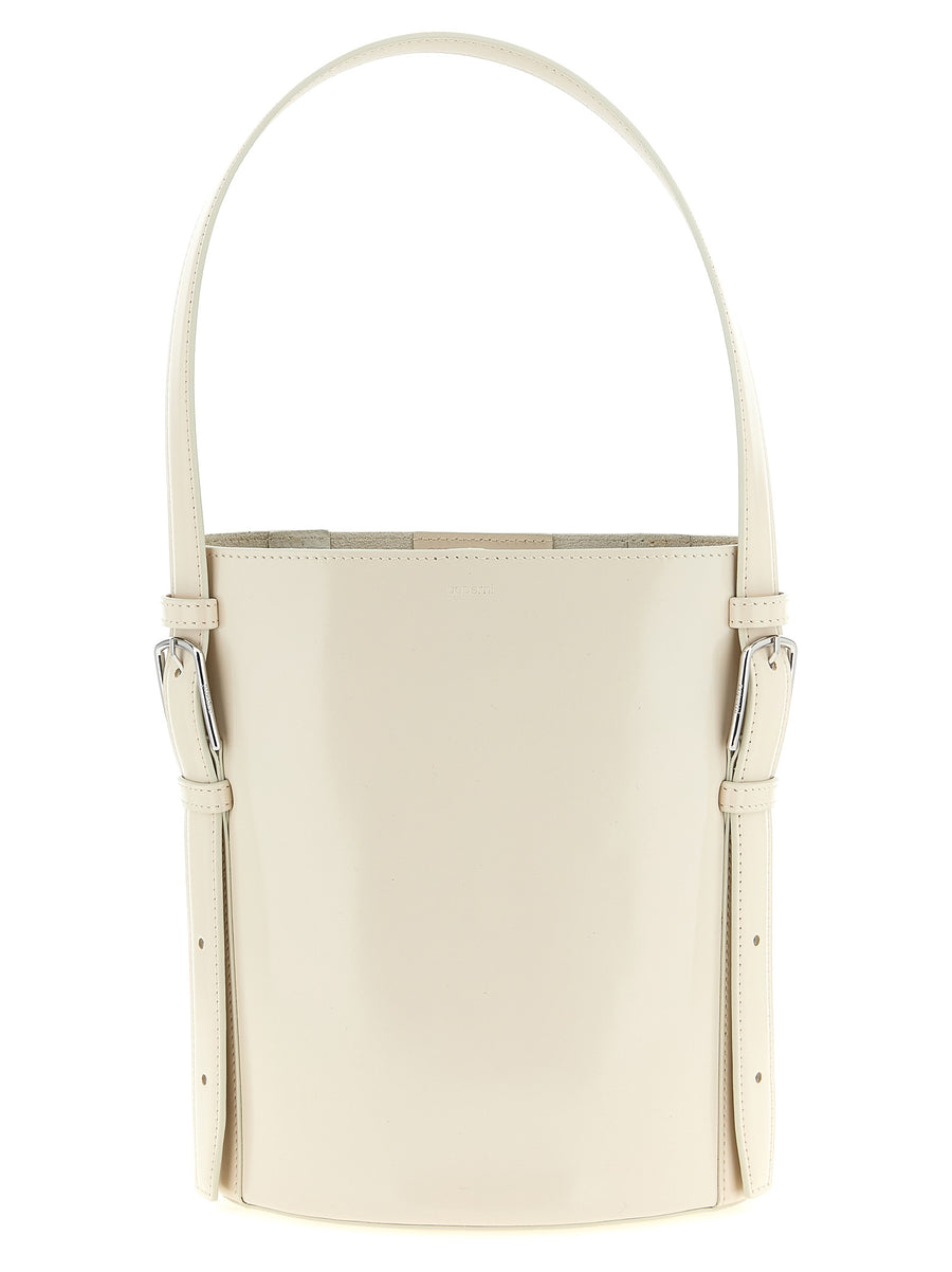 Coperni 100% cow leather bucket bag in beige