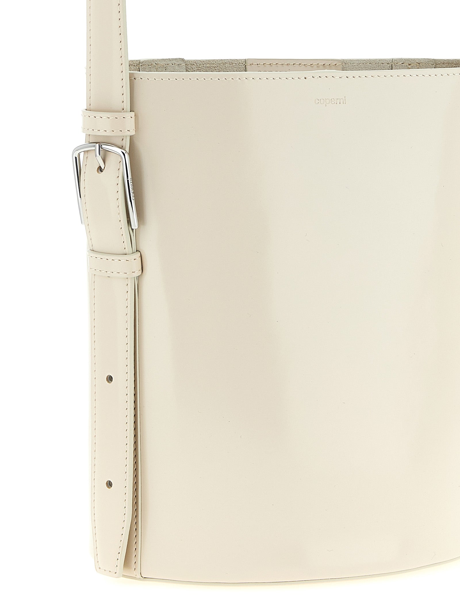 Beige Cowhide Shoulder Bag