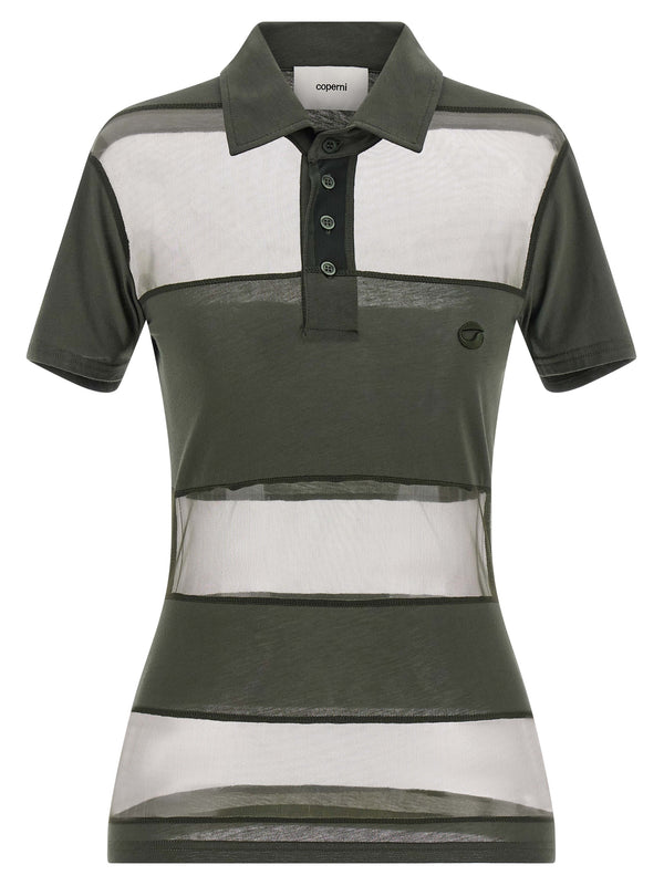 Coperni 50% cotton polo shirt in green