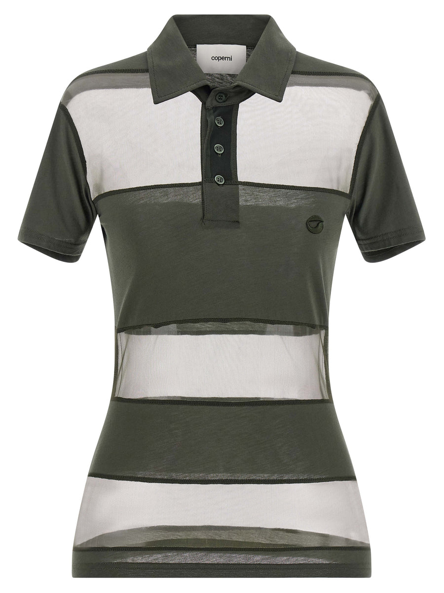 Coperni 50% cotton polo shirt in green