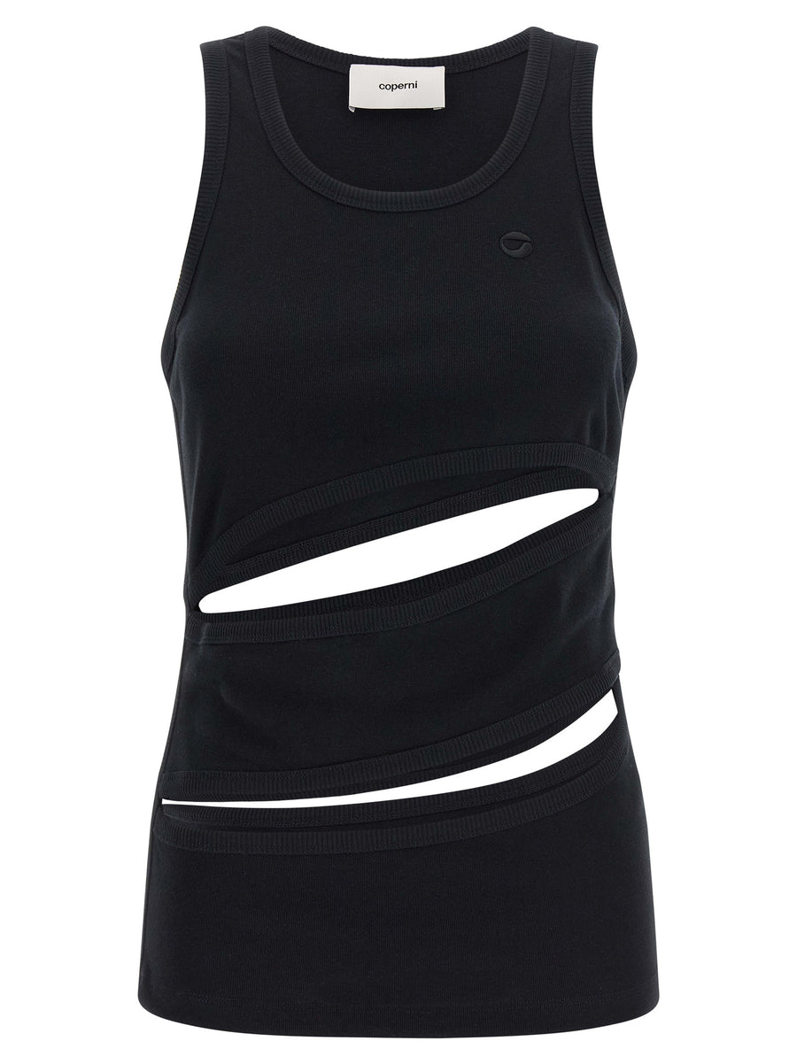 Coperni 100% organic cotton tank top in black