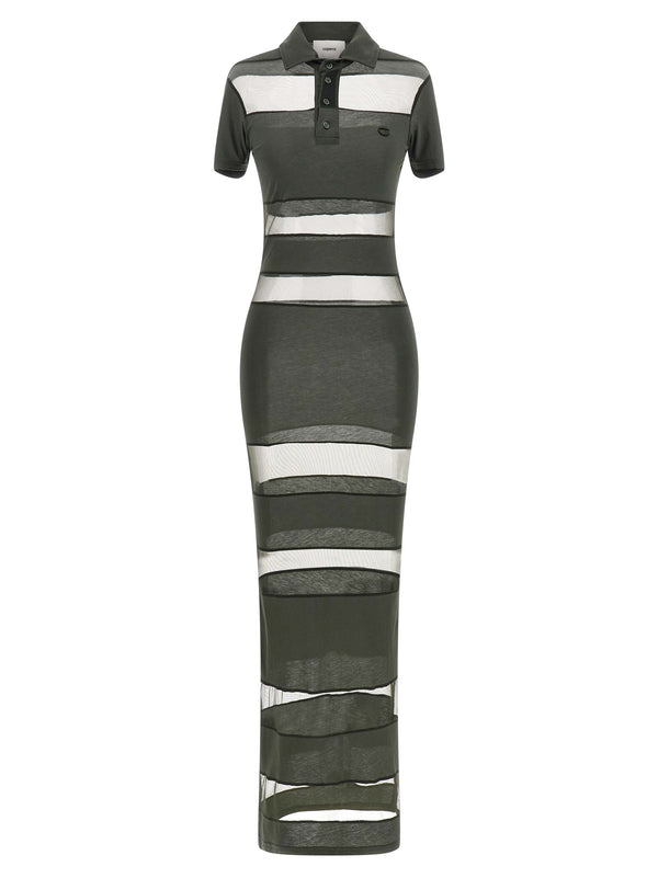 Coperni 50% Cotton dress in green