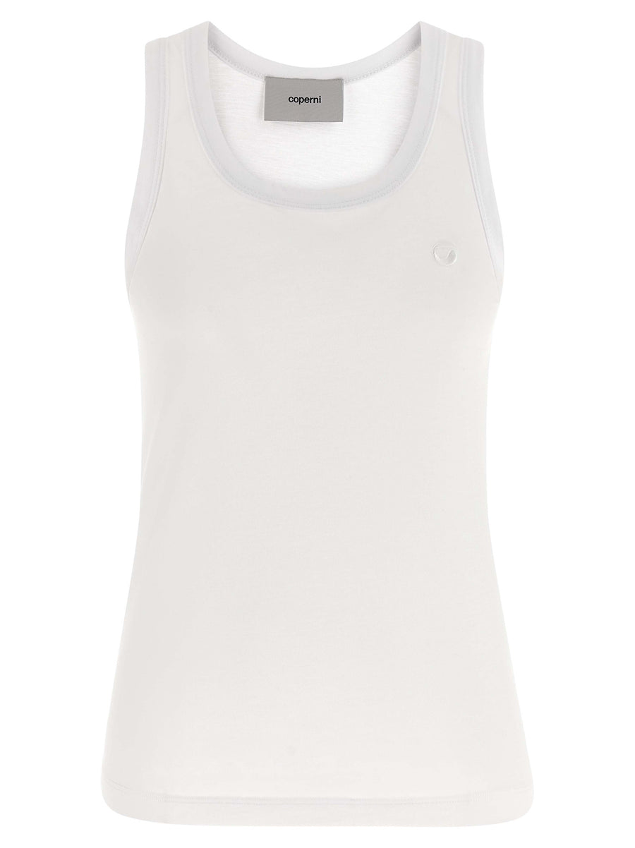 Coperni 50% Cotton tank top in white