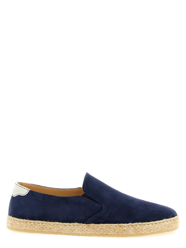 Brunello Cucinelli 100% Calfskin Leather espadrille in blue
