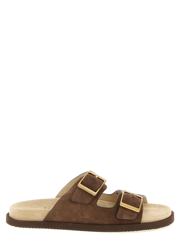 Brunello Cucinelli 100% Calfskin Leather sandals in brown