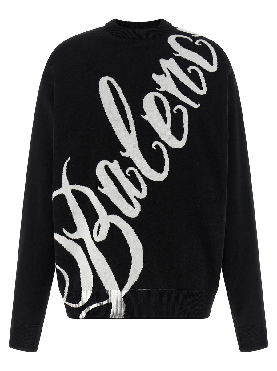 Balenciaga 96% cotton sweater in black