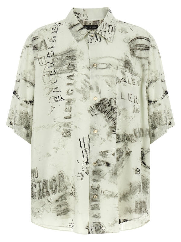 Balenciaga 100% viscose shirt in gray
