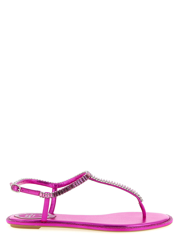 Rene Caovilla 68% viscose sandal in pink
