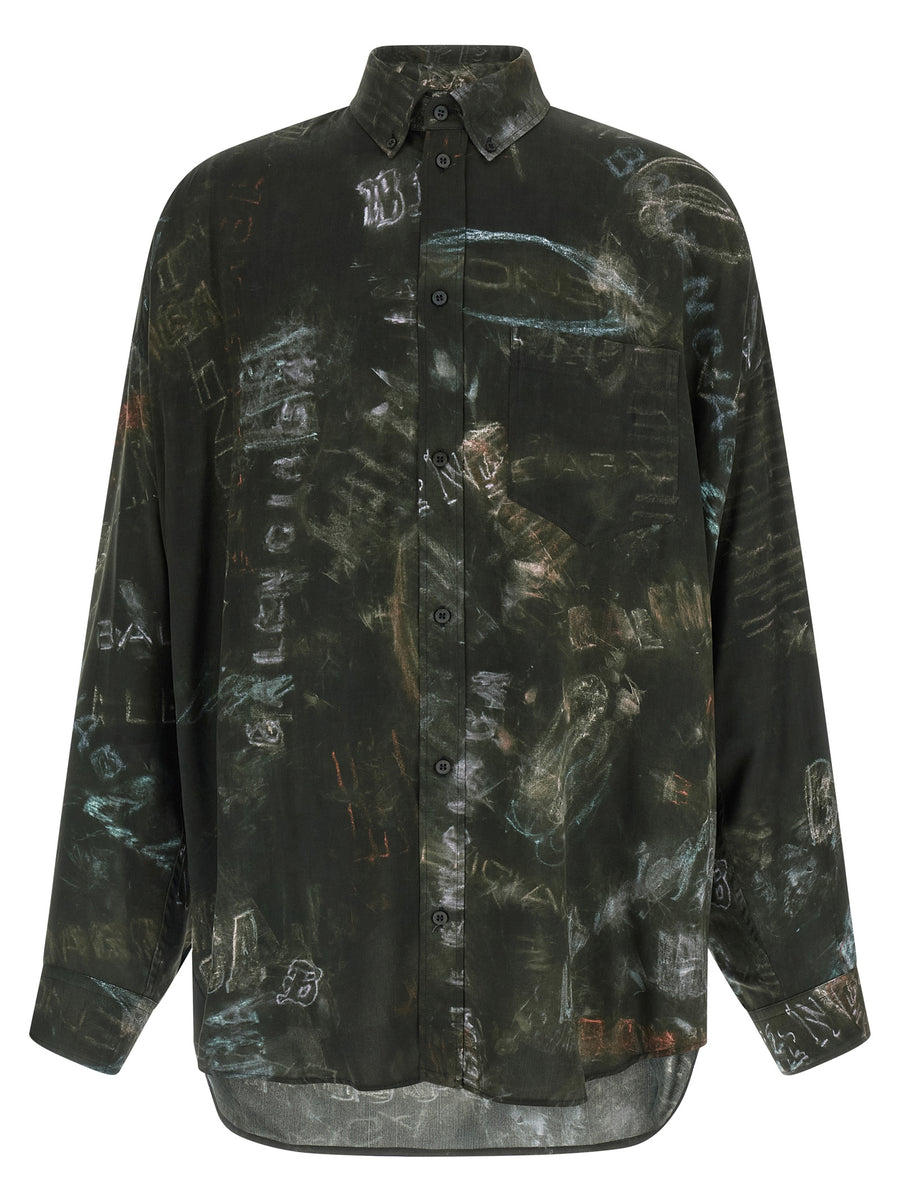 Balenciaga 100% viscose shirt in black