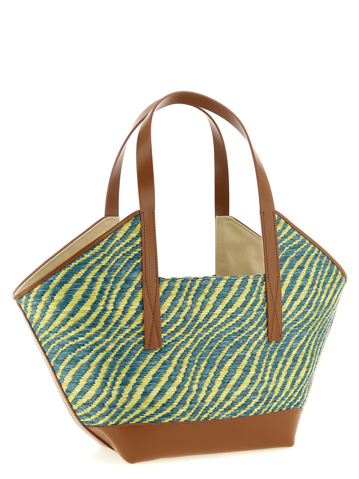 Marni 83% Polyamide tote bag in green — view 2