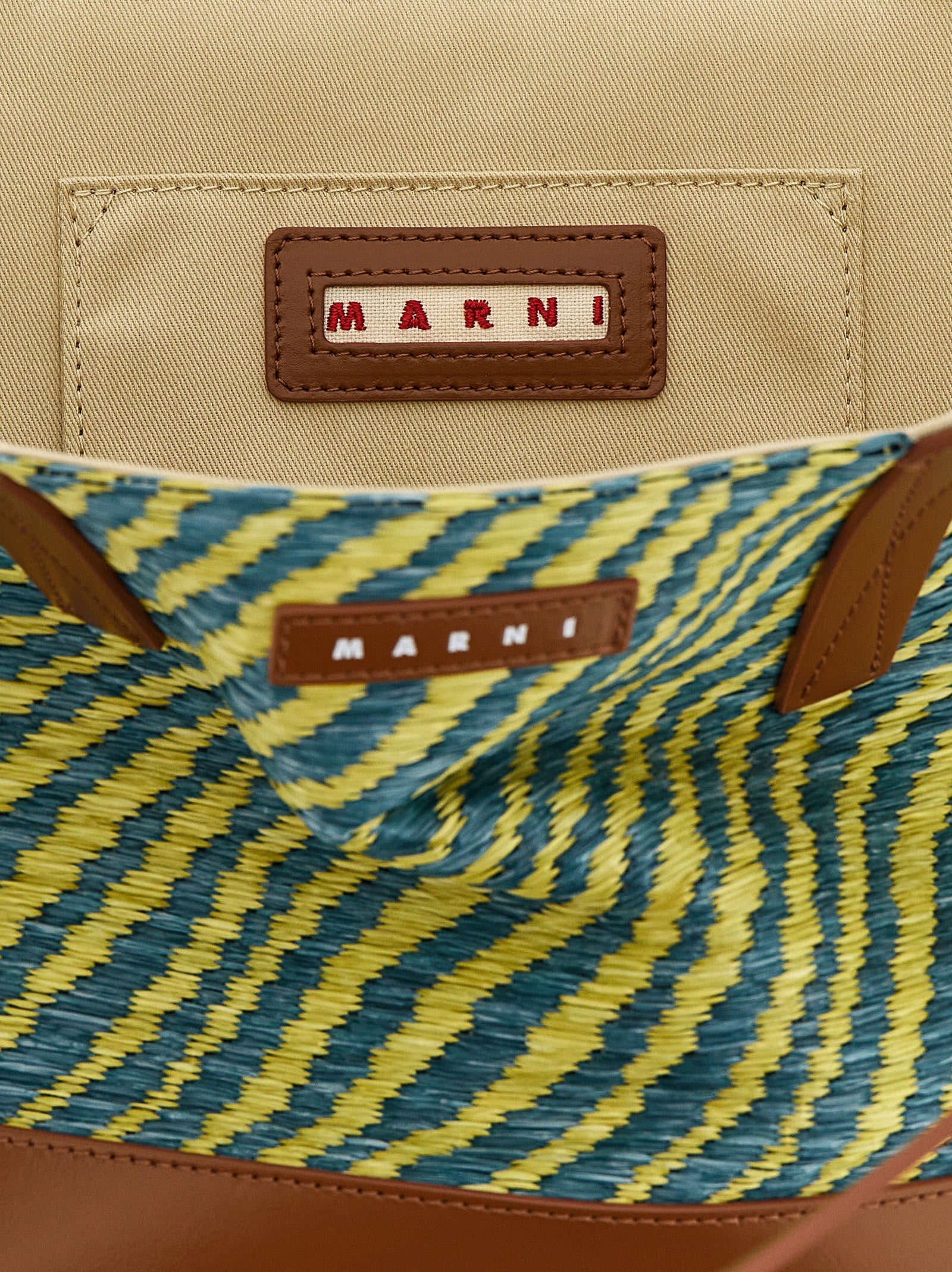 Marni 83% Polyamide tote bag in green — view 4
