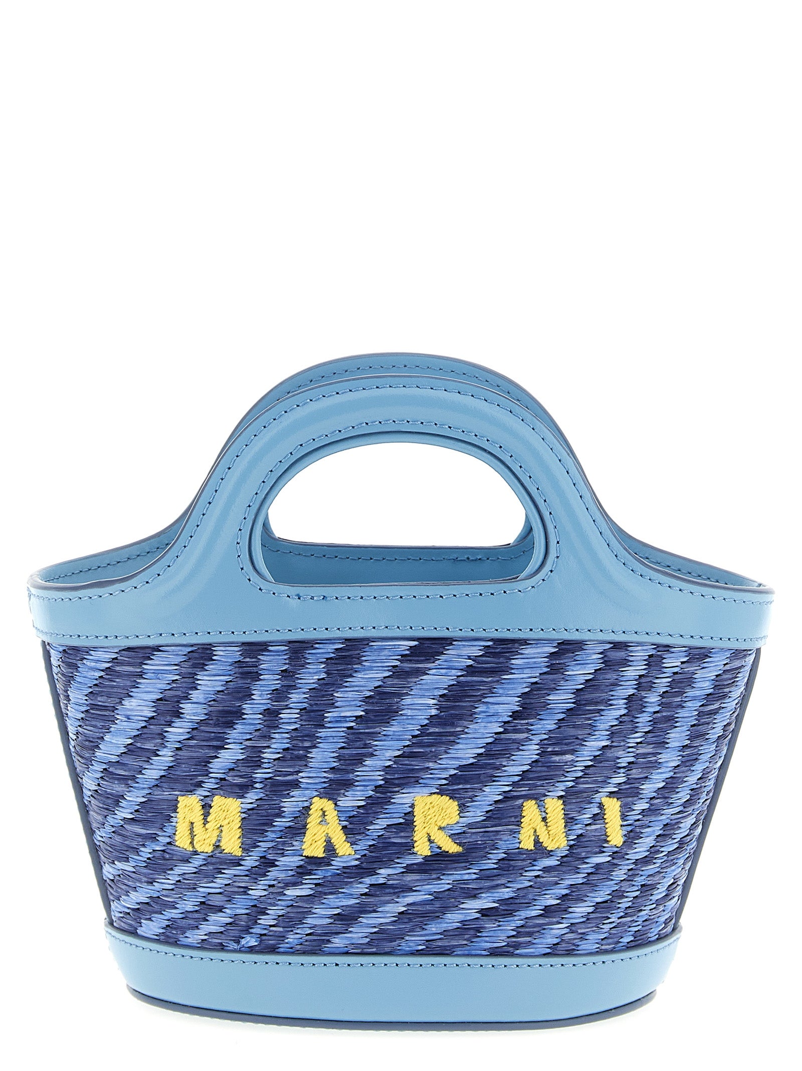 Blue Polyamide Handbag Bag
