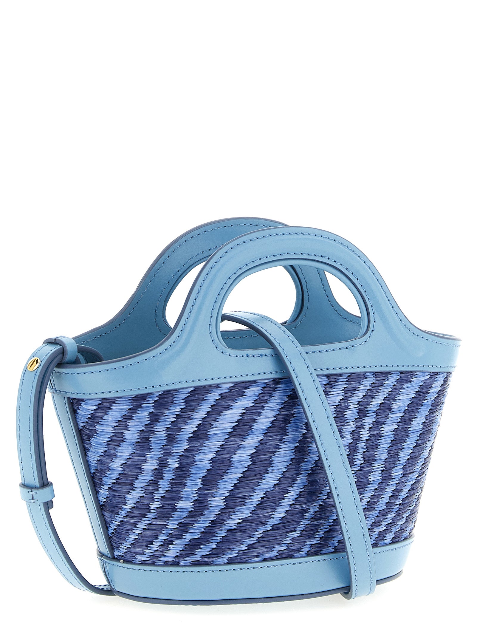 Blue Polyamide Handbag Bag