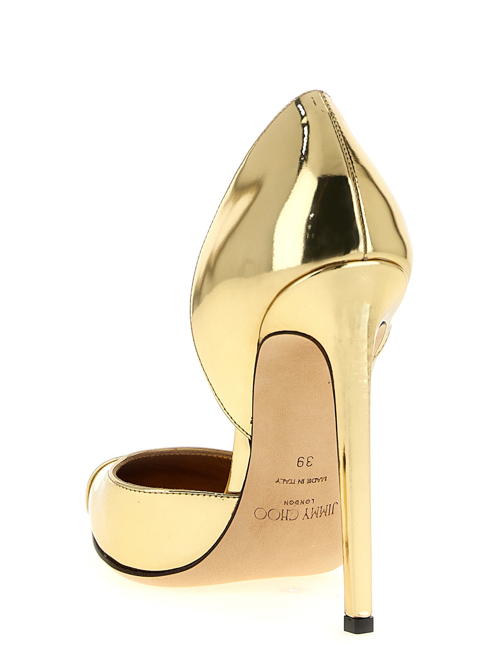 Jimmy Choo Laminated Leather pump in gold — view 3