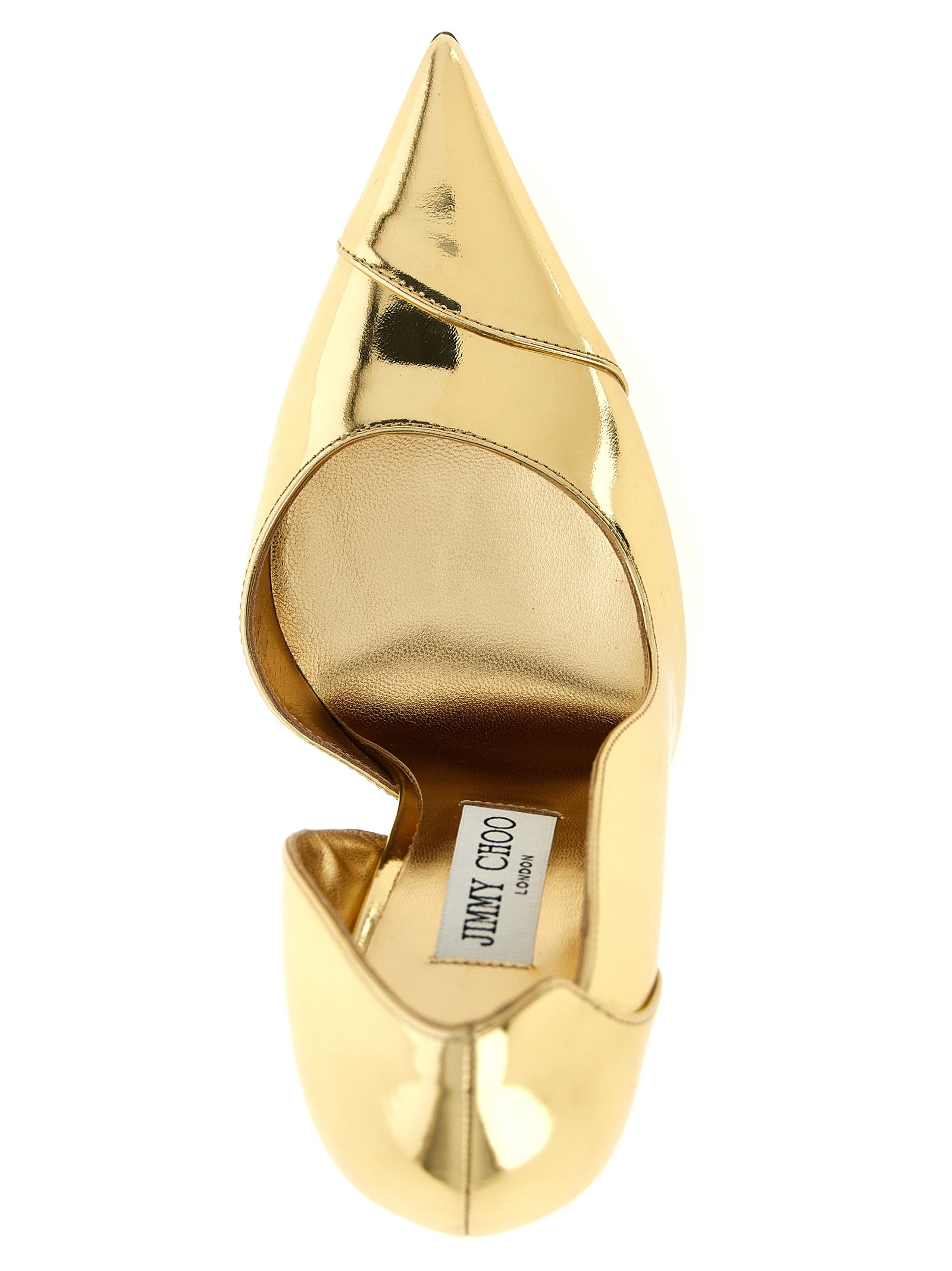 Jimmy Choo Laminated Leather pump in gold — view 4
