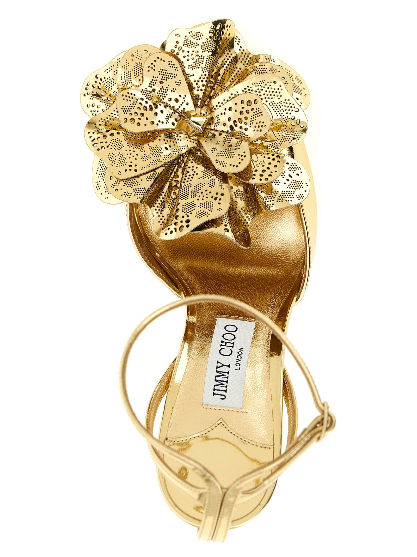 Jimmy Choo 91% Leather heels in gold — view 4