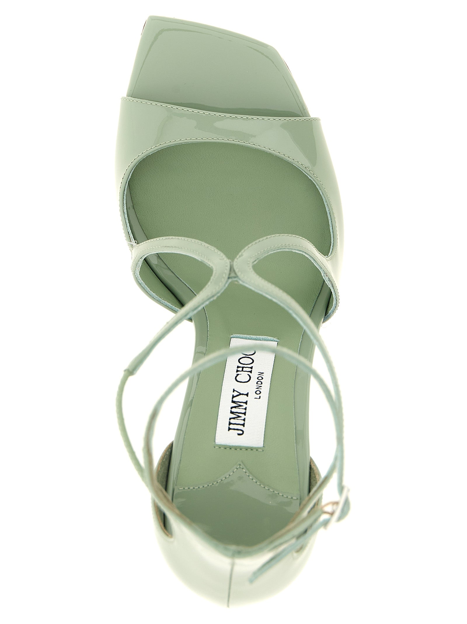 Jimmy Choo 85% Leather heel sandal in green — view 4