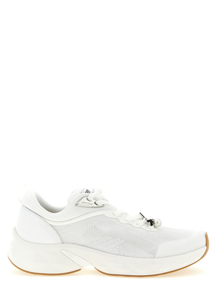 Jimmy Choo 50% textile sneakers in white