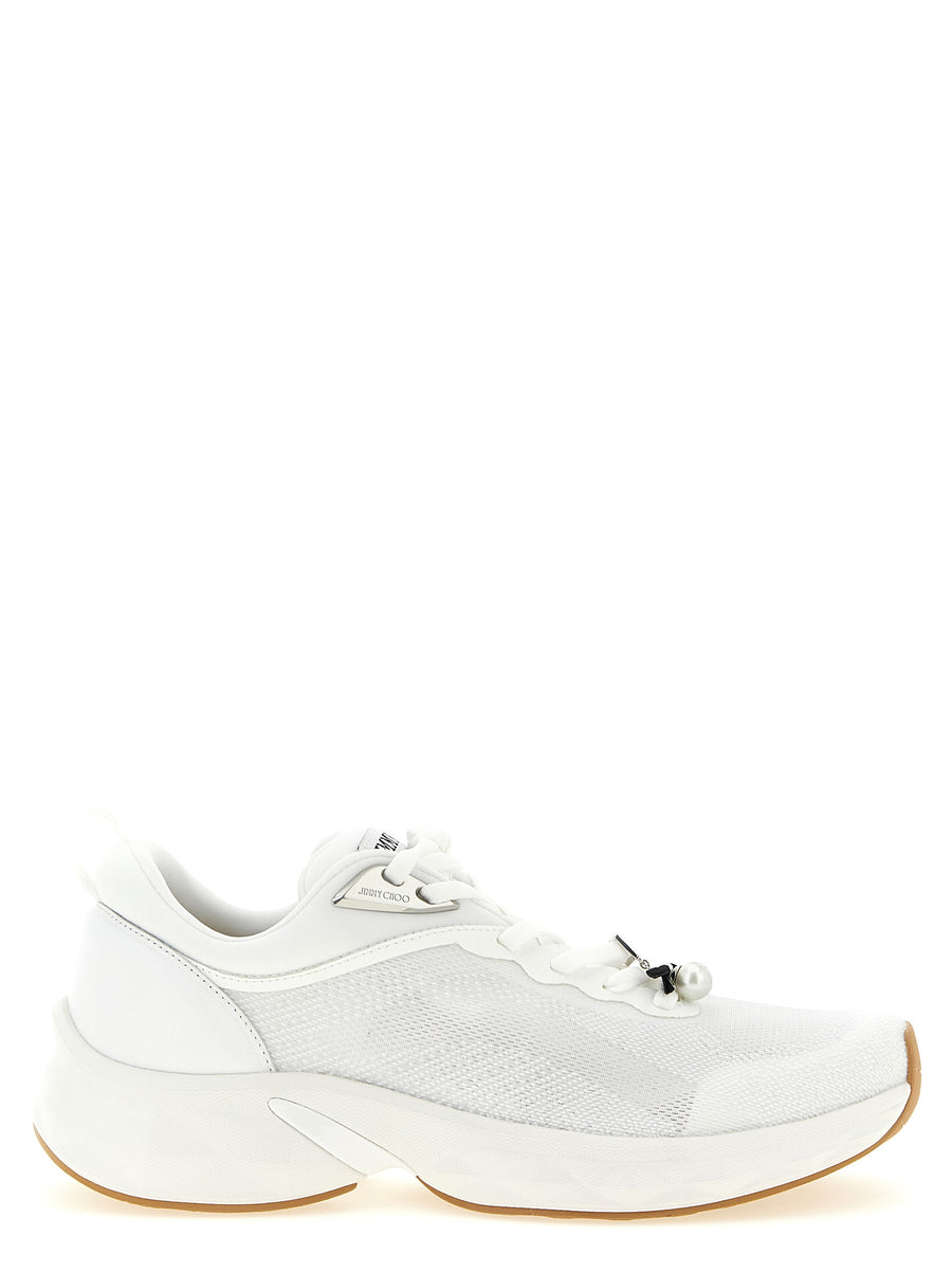 Jimmy Choo 50% textile sneakers in white