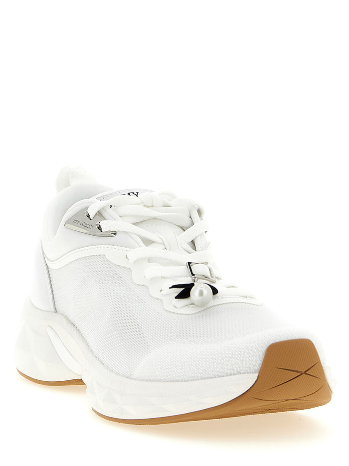 Jimmy Choo 50% textile sneakers in white — view 2