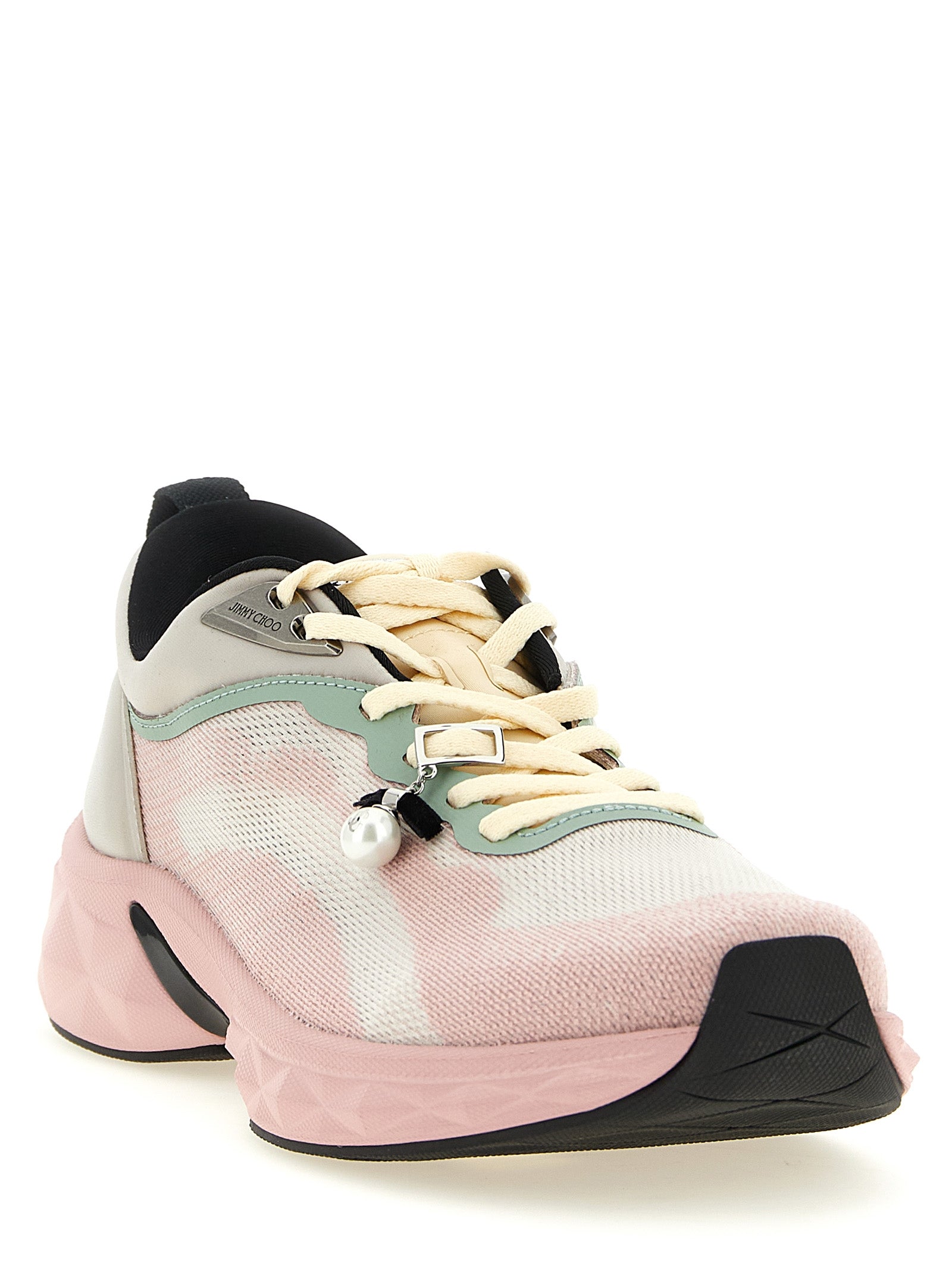 Jimmy Choo 50% Fabric sneaker in pink — view 2
