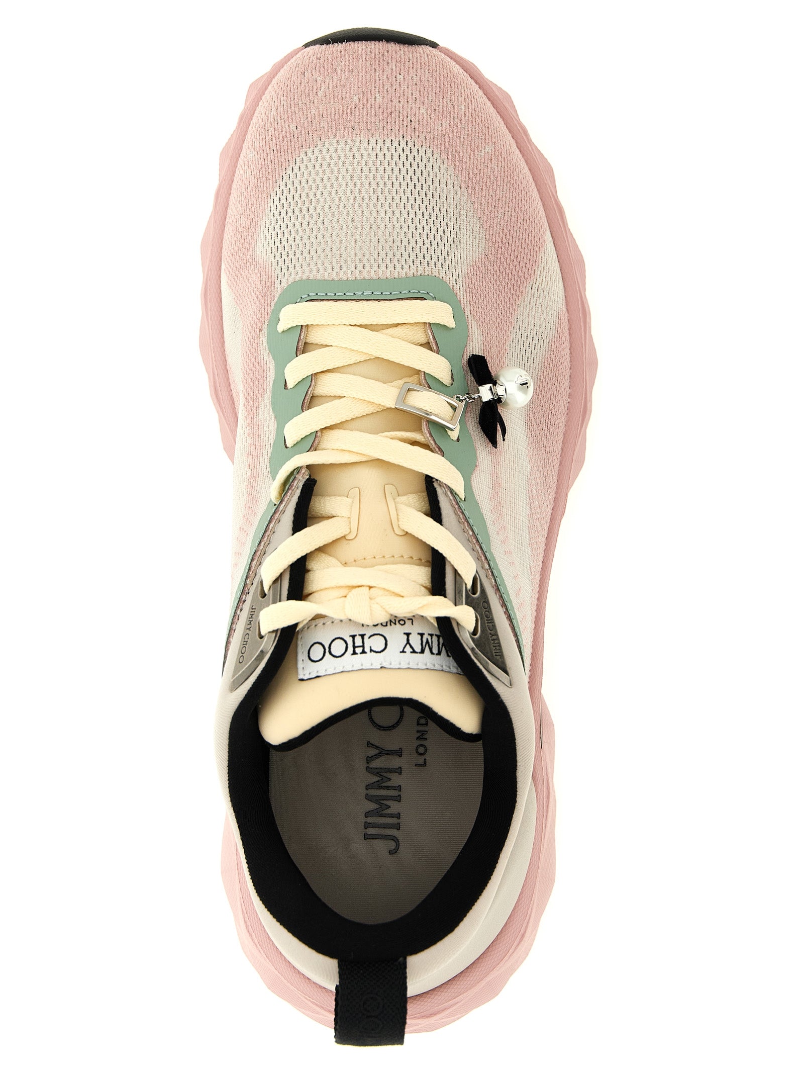 Jimmy Choo 50% Fabric sneaker in pink — view 4