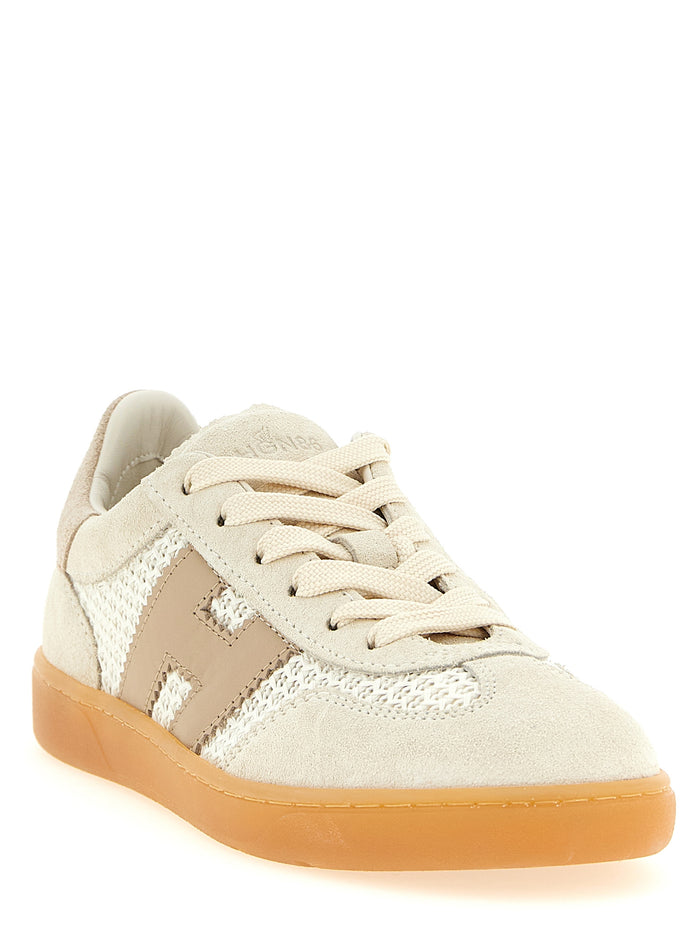 Hogan 55% cotton sneaker in beige — view 2