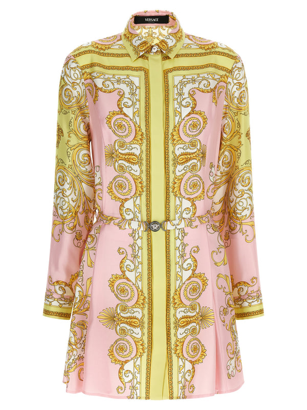 Versace 100% silk dress in pink